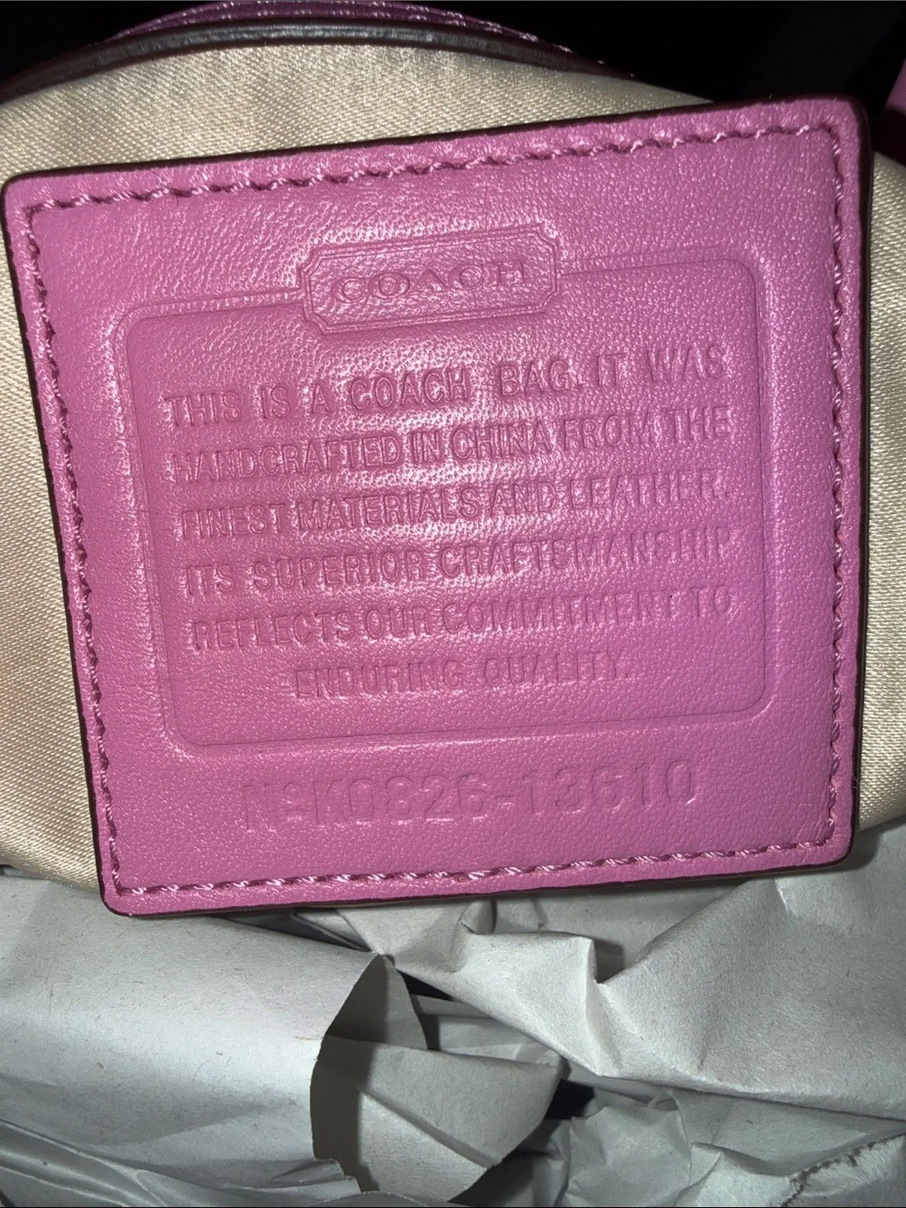 Coach Brown Signature Kiss Lock Hobo Bag with Pink Patent Leather Trim